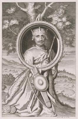 William II 'Rufus' (c.1056-1100) King of England from 1087, engraved by the artist (engraving) 17th