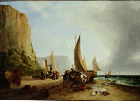 Fishermen unloading their catch von George Vincent
