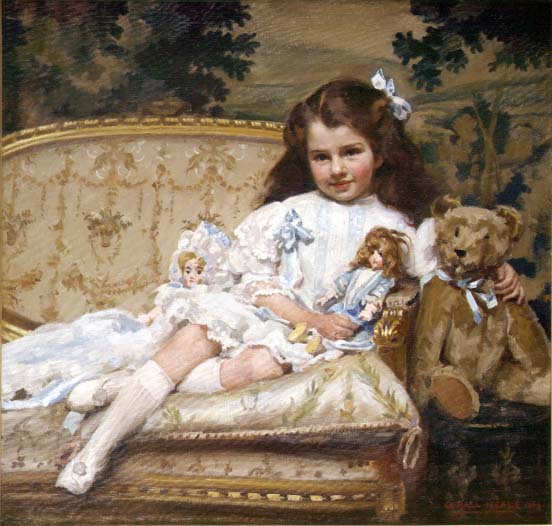 Portrait of Marjorie Cohen, aged 5  von George Hall Neale