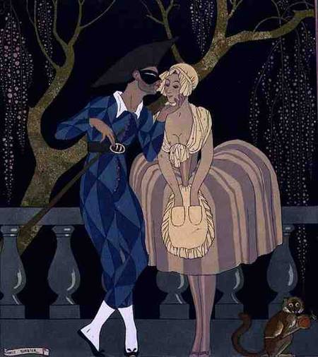 Harlequin's Kiss von Georges Barbier