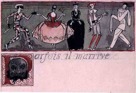 'Parfois il m'arrive' (ink and w/c on paper) von Georges Barbier