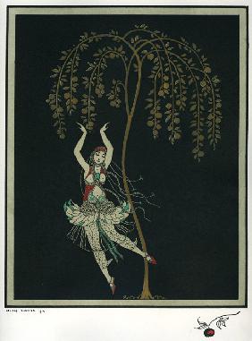 Tamara Karsawina im Ballett Der Feuervogel von I. Strawinski 1914