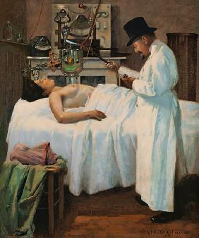 Der erste Versuch einer Strahlenbehandlung bei Krebs von Doktor Chicotot  1907