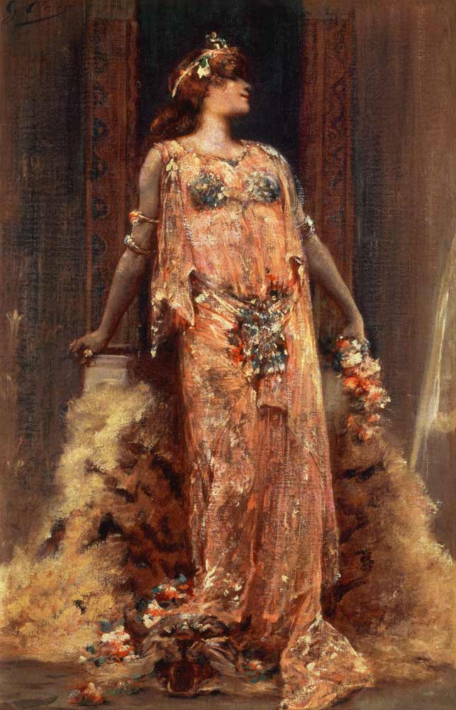 Sarah Bernhardt (1844-1923) in the role of Cleopatra von Georges Clairin
