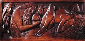 Birth, wooden bed panel 1894-96