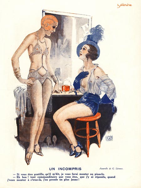 Un incompris, illustration from ''Le Sourire'', 1920s (colour litho)  von Georges Leonnec