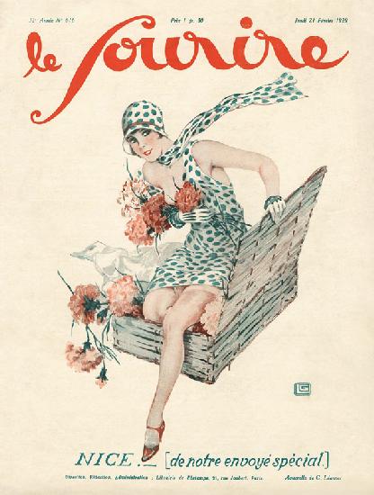 Front Cover of ''Le Sourire'', 1929 (colour litho) 