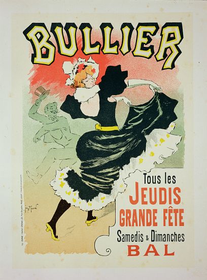 Reproduction of a poster advertising the 'Bullier Ball' von Georges Meunier