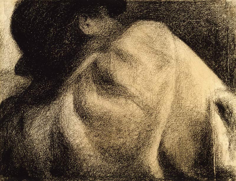 Bueste eines schlafende Mannes von Georges Seurat