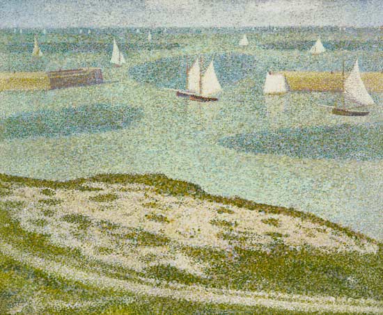 Einfahrt zum Hafen Port-en-Bessin von Georges Seurat