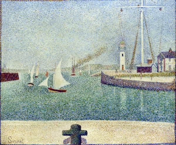 Seurat / Harbour entrance / 1888 von Georges Seurat