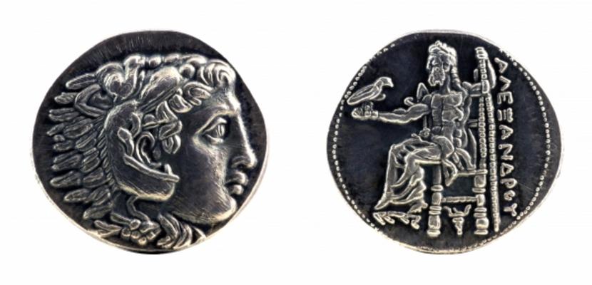 Greek silver tetradrachm from Alexander the Great von Georgios Kollidas
