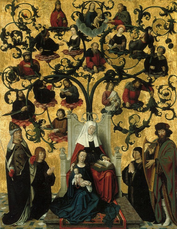 Der Stammbaum der heiligen Anna von Gerard David