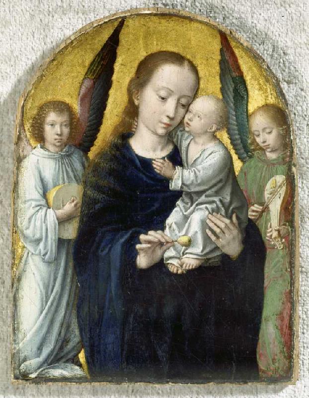 Maria mit dem Kinde zwischen musizierenden Engeln von Gerard David