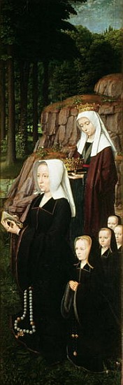 Right hand panel of the Jean de Trompes Triptych with Patrons (detail of 61195) von Gerard David