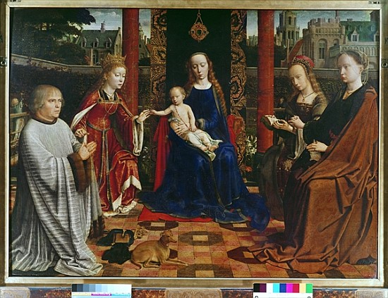 The Virgin and Child with Saints and Donor, 1523 (oil on oak) von Gerard David