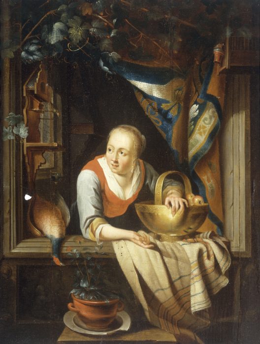 Dutch School, A young Woman. von Gerard Dou