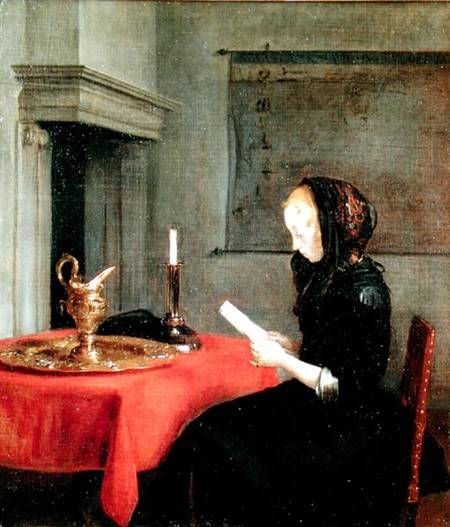 Woman Reading von Gerard ter Borch or Terborch
