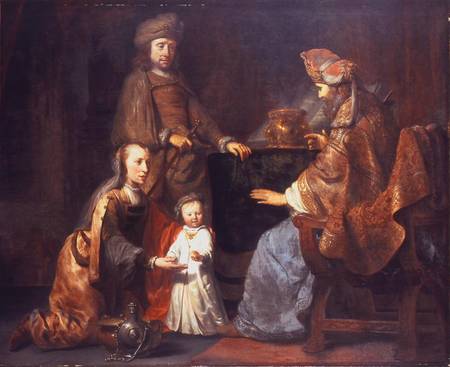 The Infant Samuel Brought by Hannah to Eli von Gerbrand van den Eeckhout