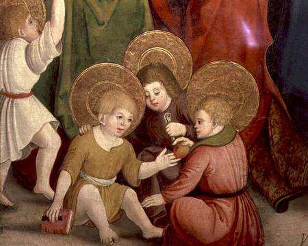 The Childhood of St. Joseph, detail of children playing, Swabian School von German School