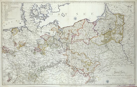 Map of the Prussian States in 1799 von German School