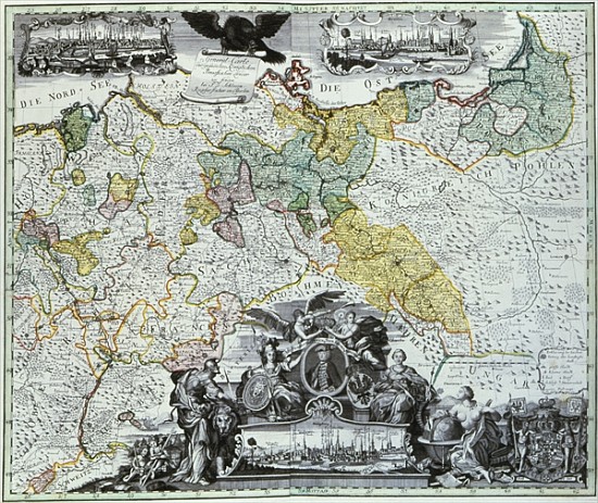 Master Sheet of the Prussian Sovereign Countries, c.1765 von German School