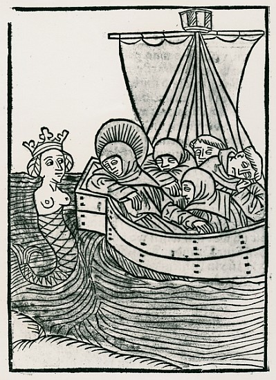 St. Brendan and the Siren, illustration from ''The Voyage of St. Brendan'' von German School