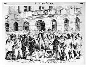 Revolt in Vienna on 30th March 1848, illustration from ''Illustrierte Zeitung''