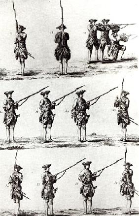 Soldiers with bayonets