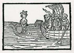 St. Brendan and the Siren, illustration from ''The Voyage of St. Brendan''