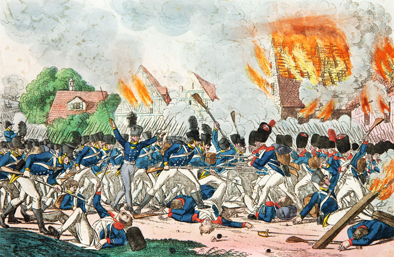 Battle of Ligny, 16th June 1815 (engraving) von German School, (19th century)