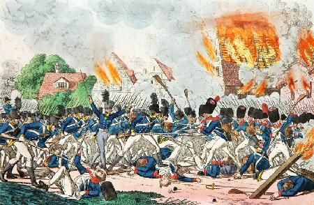 Battle of Ligny, 16th June 1815 (engraving) 16th