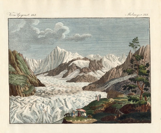 Alpen Glacier von German School, (19th century)