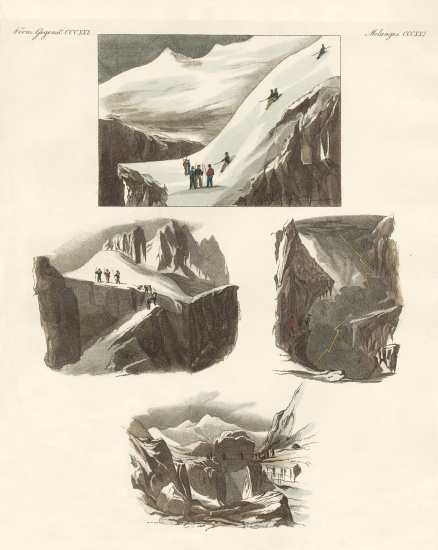Concerning the ascent of Mount Blanc von German School, (19th century)
