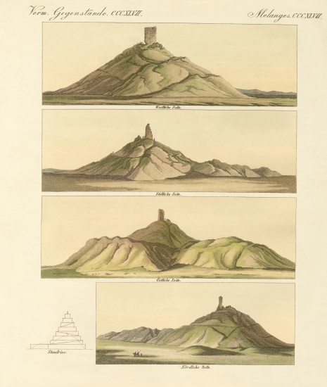 Description of the Birs Nimrod or of the tower of Babel von German School, (19th century)