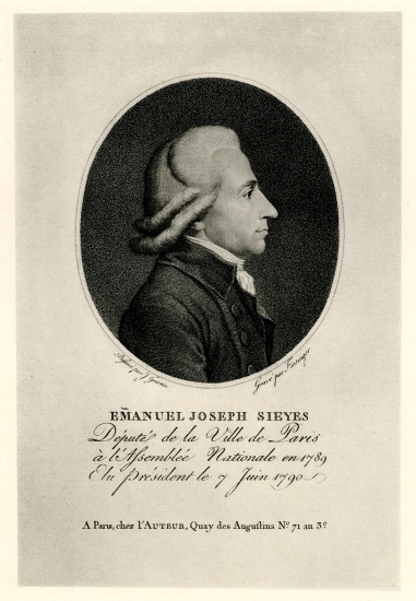 Emanuel Josephe Graf Sieyès von German School, (19th century)