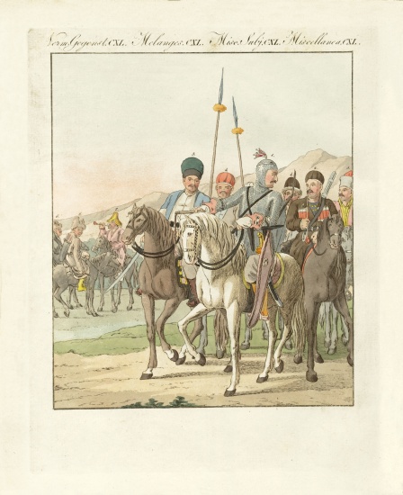 Irregular lighty Russian cavalry von German School, (19th century)