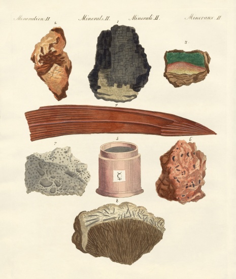 Metals and semi-metals von German School, (19th century)