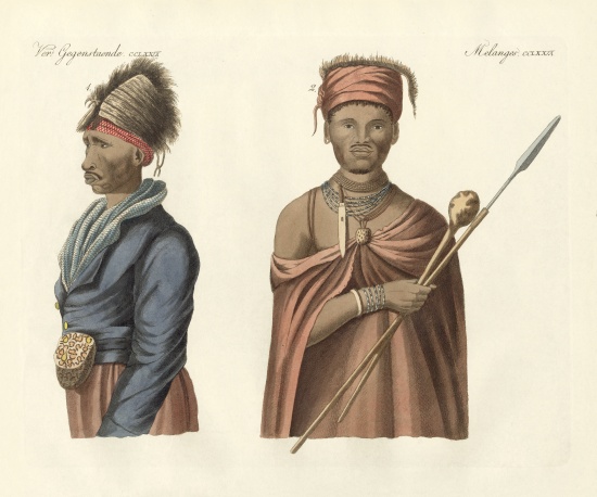 Natives of South Africa von German School, (19th century)