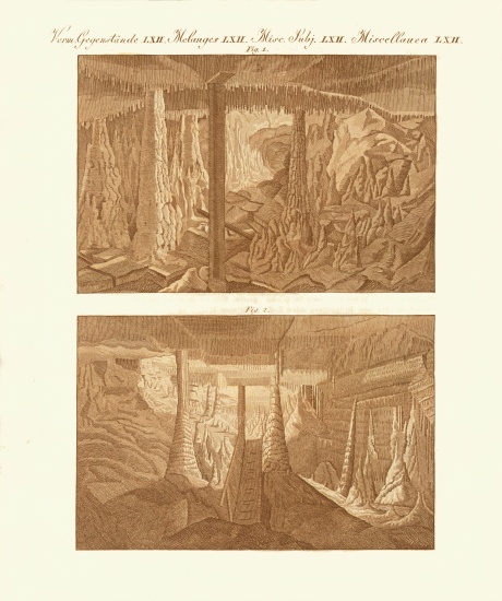 Strange caves von German School, (19th century)