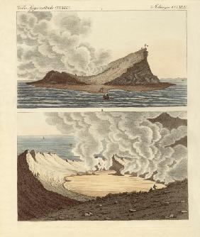 The new volcanic island on the Mediterranean Sea, two months later