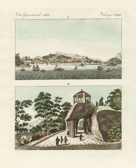 The Portuguese colony of Macau in China von German School, (19th century)