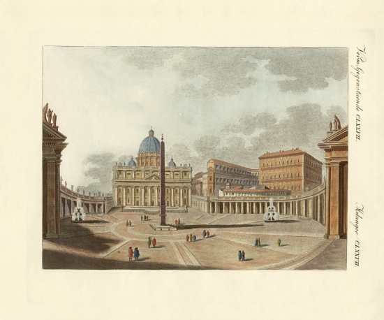 The St. Peter's Cathedral in Rome von German School, (19th century)