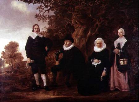 Family Group in a landscape von Gerrit van Donck