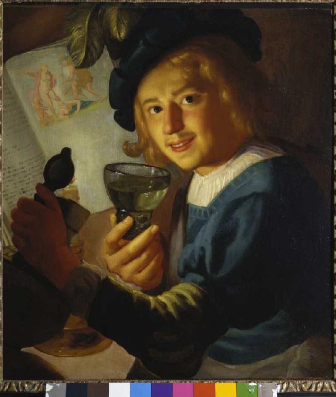 Junger Trinker von Gerrit van Honthorst