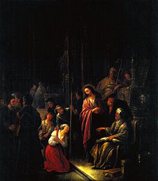 Christus und die Sünderin von Gerrit Wet