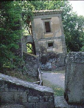 The Leaning House, from the Parco dei Mostri (Monster Park) gardens laid out between 1550-63 by the