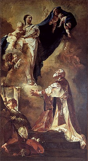 Virgin and Child Appearing to St. Philip Neri, 1725-26 von Giambattista Piazzetta or Piazetta