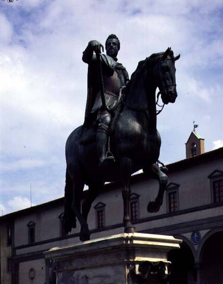 Equestrian Statue of Grand Duke Ferdinand, detail of the horse and rider von Giambologna