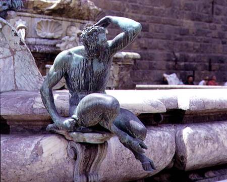 The Fountain of Neptune, detail of a satyr von Giambologna